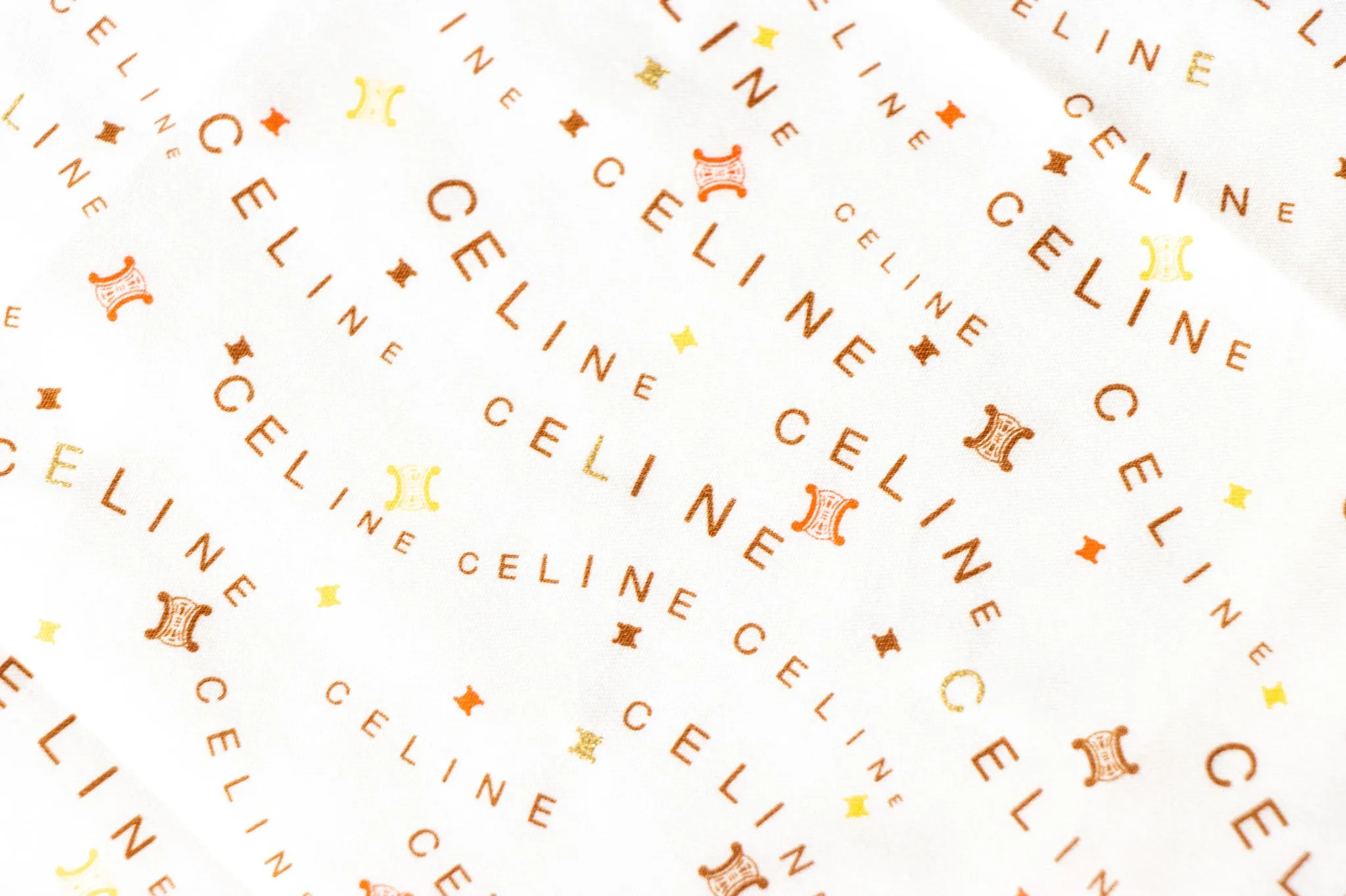 Celine Cotton Square Bandana Scarf "New" Old Stock