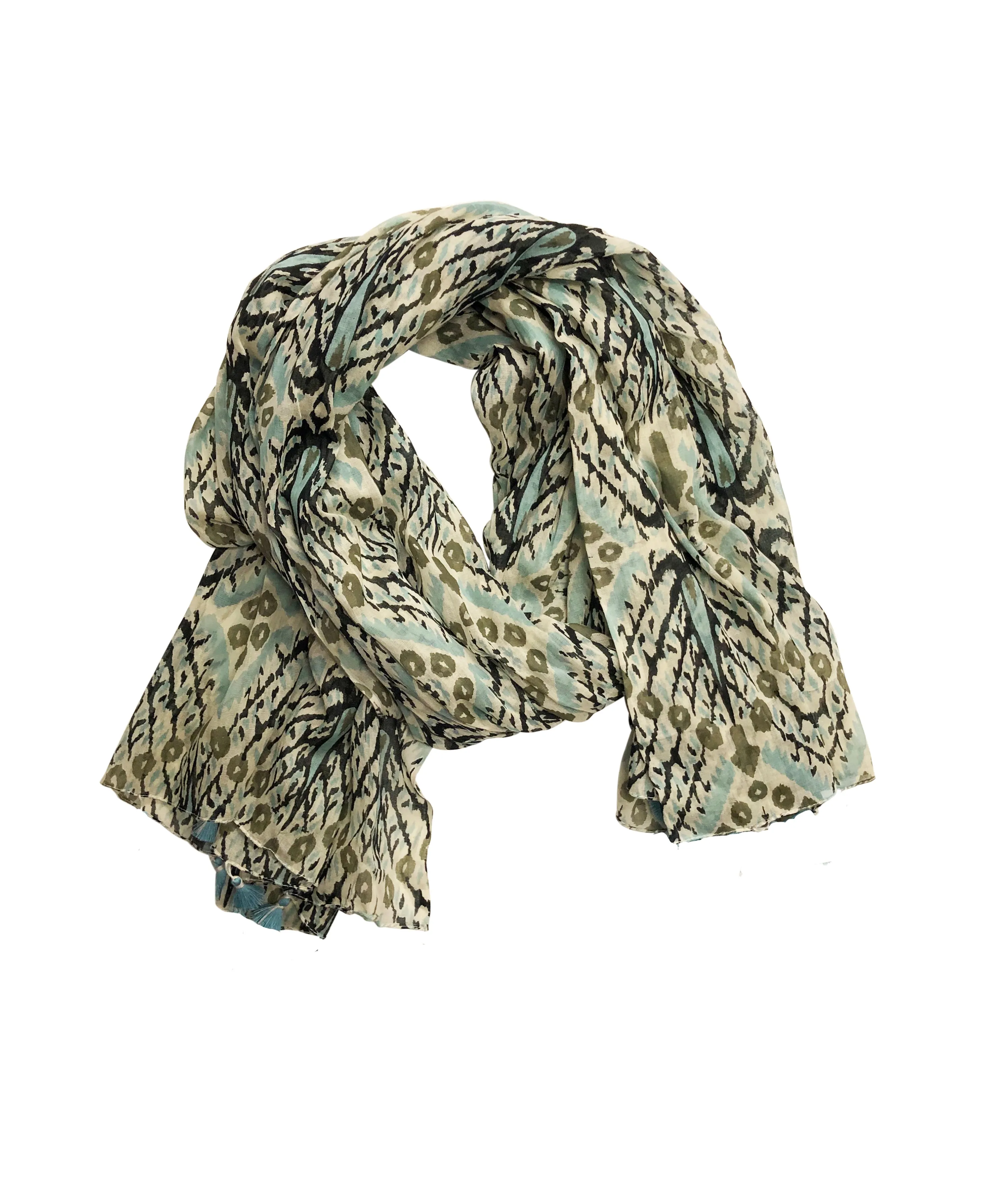 Chanda Cotton Scarf - Seafoam