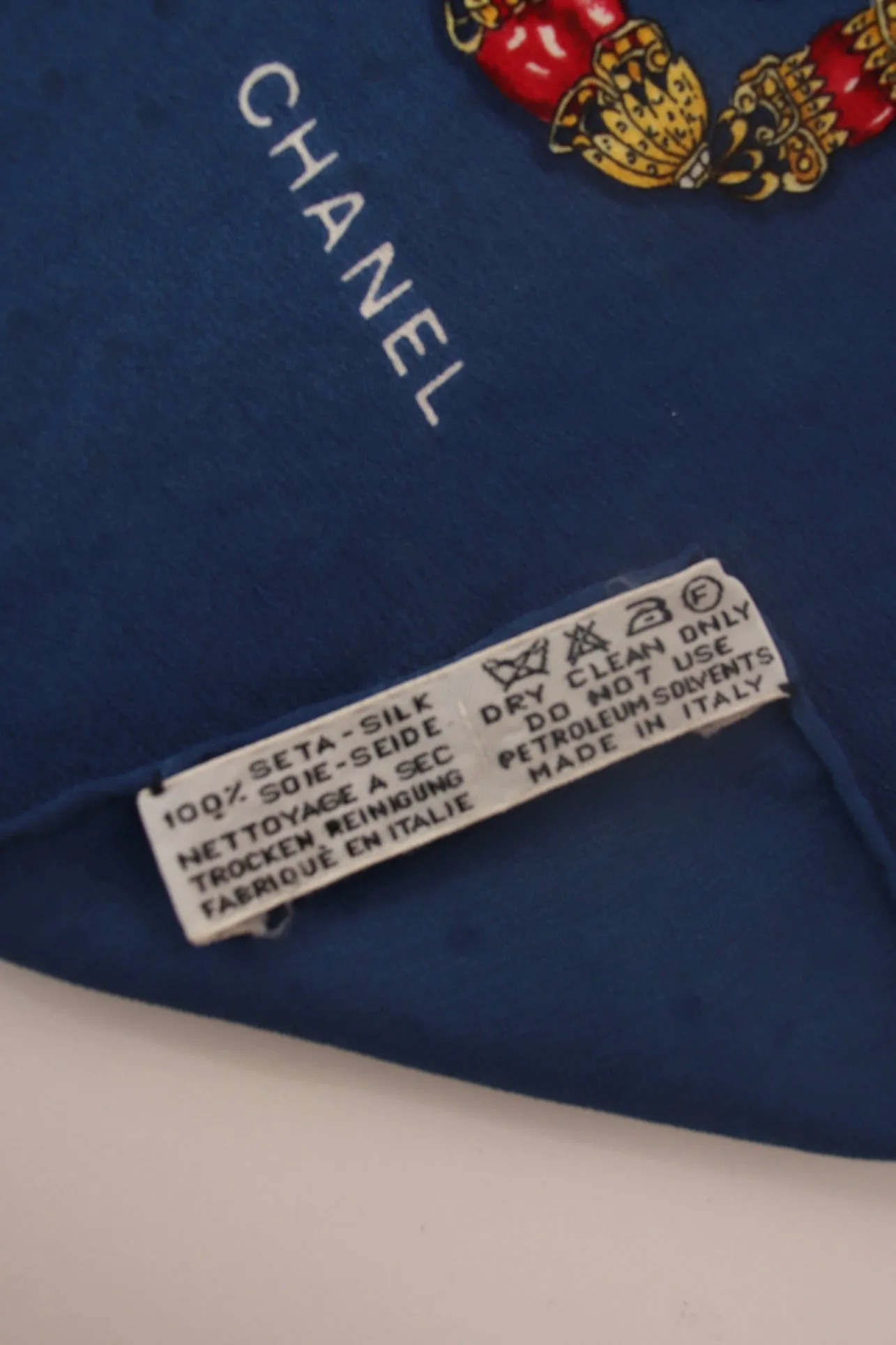 Chanel Silk Gem Chain Print Scarf*