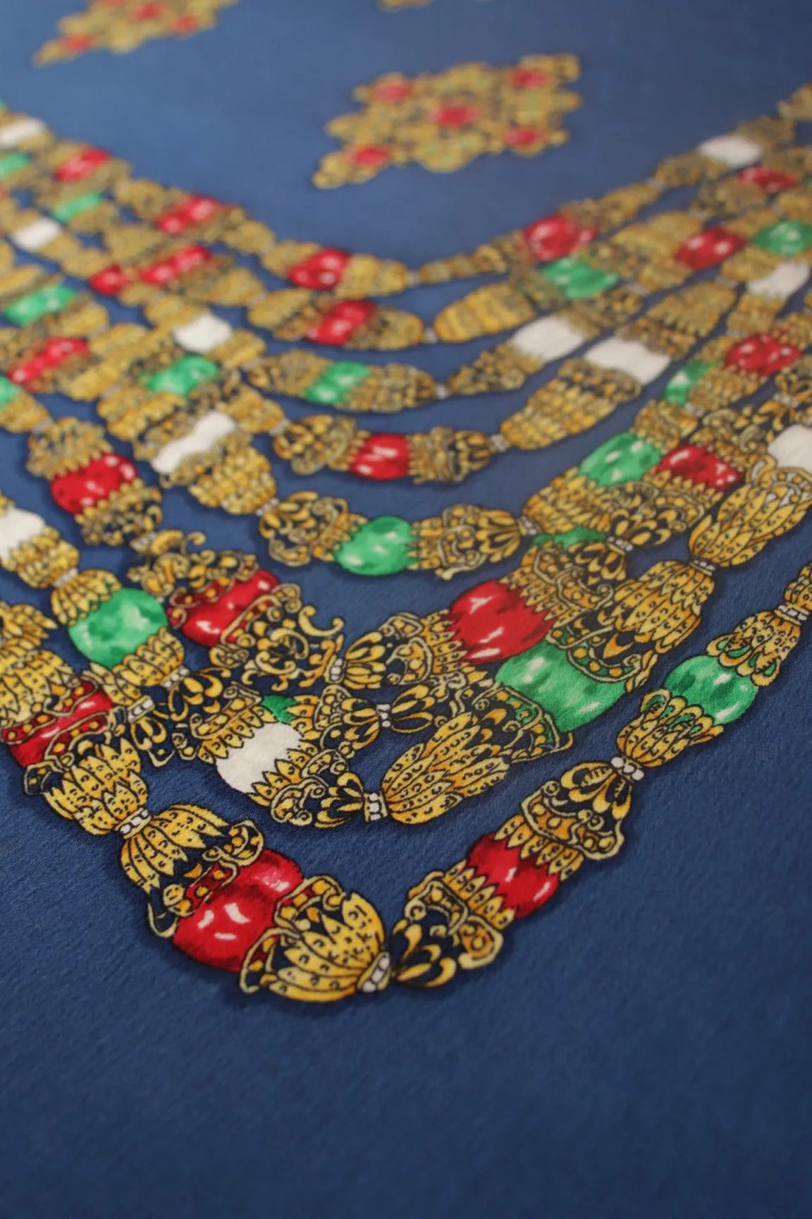 Chanel Silk Gem Chain Print Scarf*
