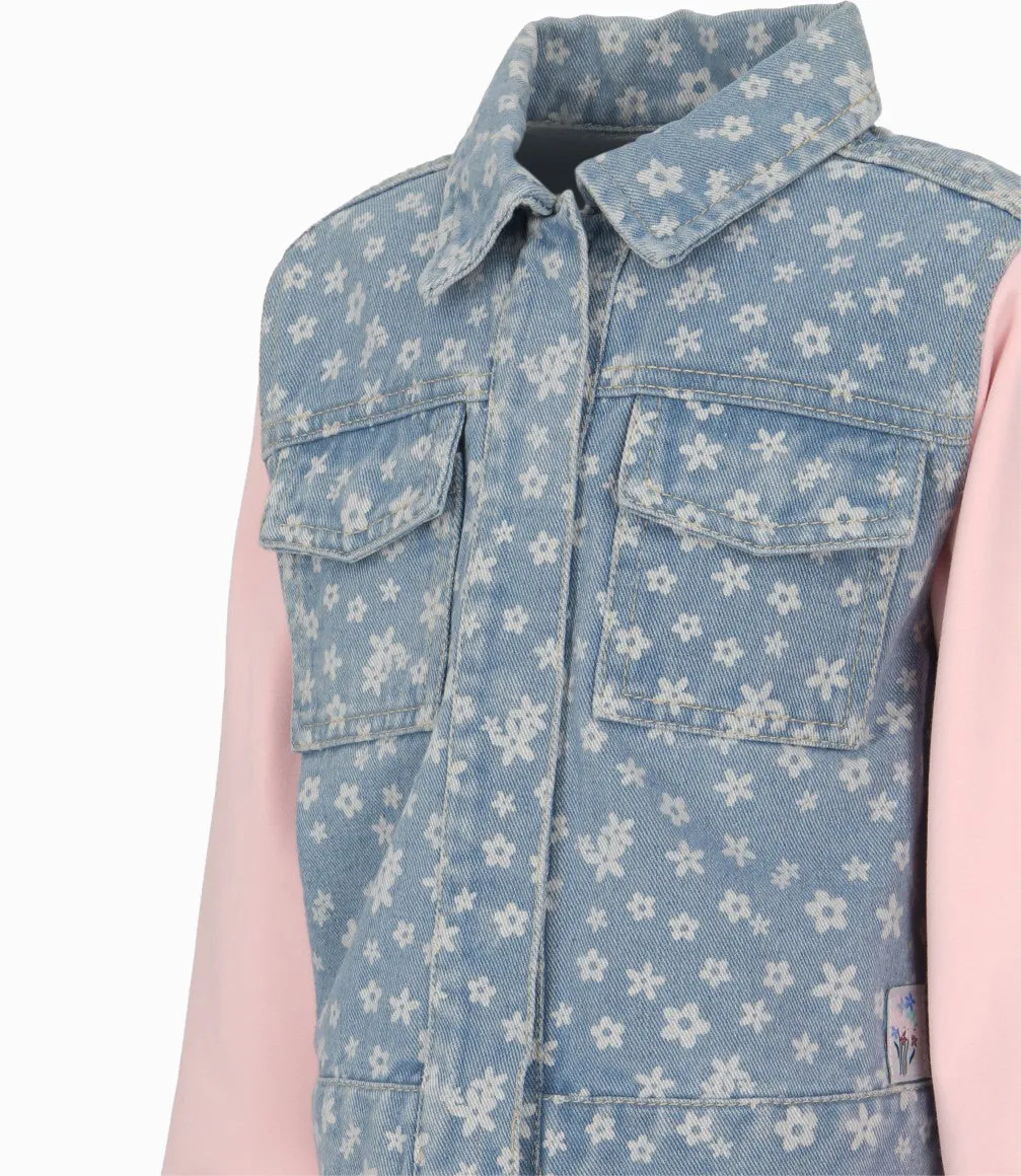Chaqueta niña floreada