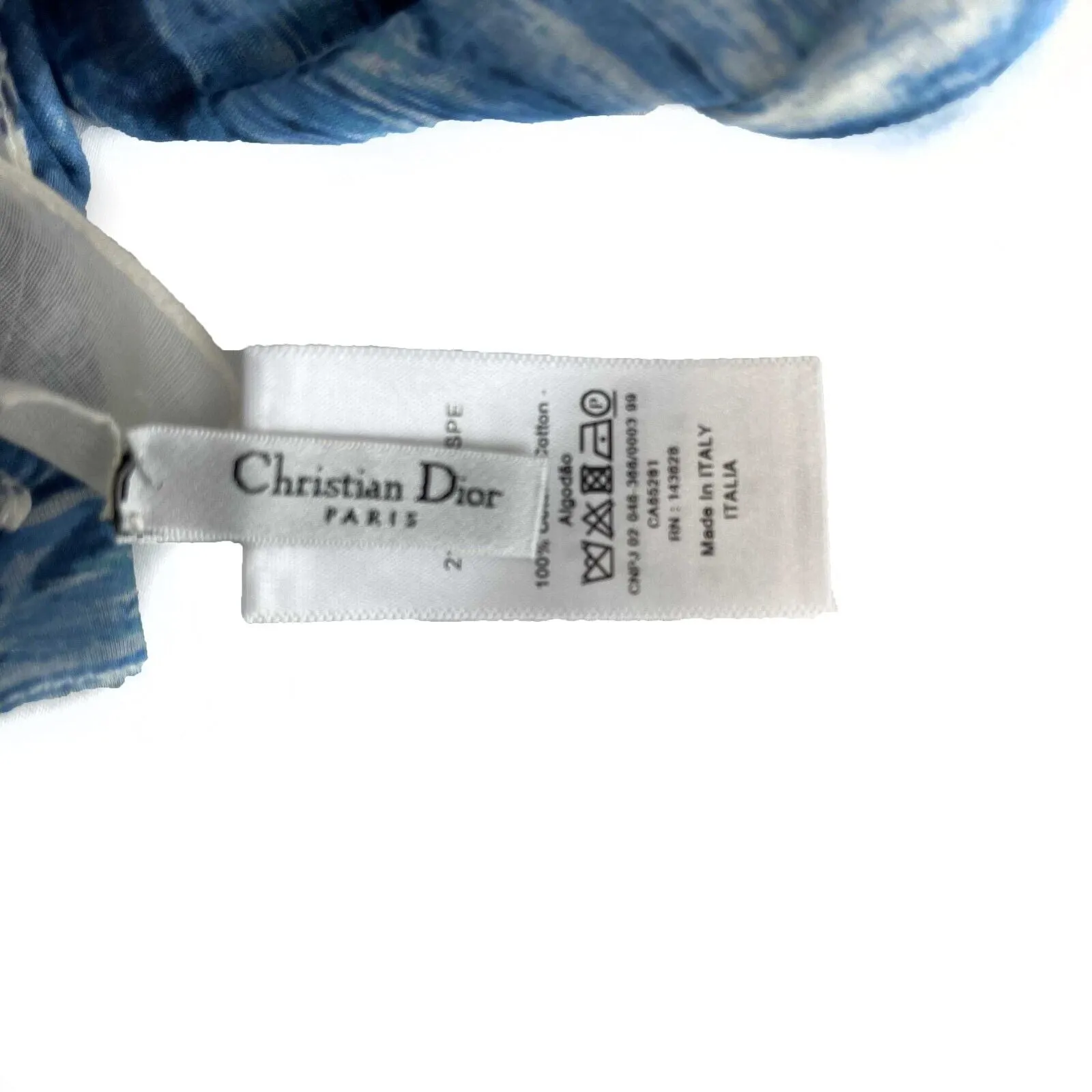 Christian Dior - Blue / White Greek Statue Ltd Edition Cruise '22 Cotton Scarf