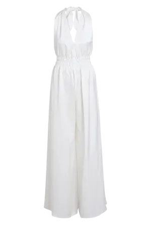 Claudia White Halter Jumpsuit
