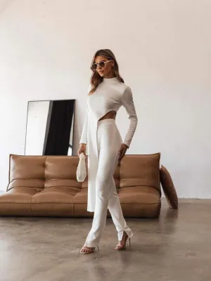 CLEARANCE - SHOWSTOPPER SET OF PANTS AND ASYMMETRIC TOP