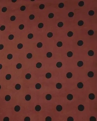 CLSCRFPLKA--wine Scarf Silk Cowboy Polka Dot