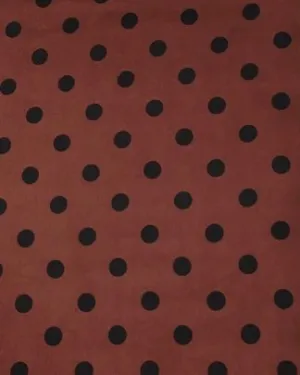 CLSCRFPLKA--wine Scarf Silk Cowboy Polka Dot