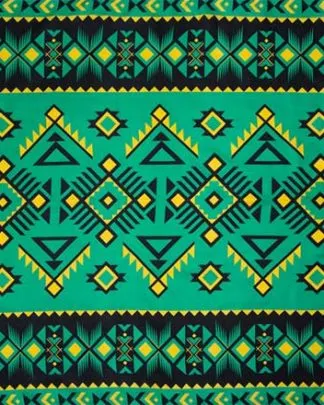 CLSCRFSOUTHWEST--GrnBlack Scarf Silk SouthWest - 34"