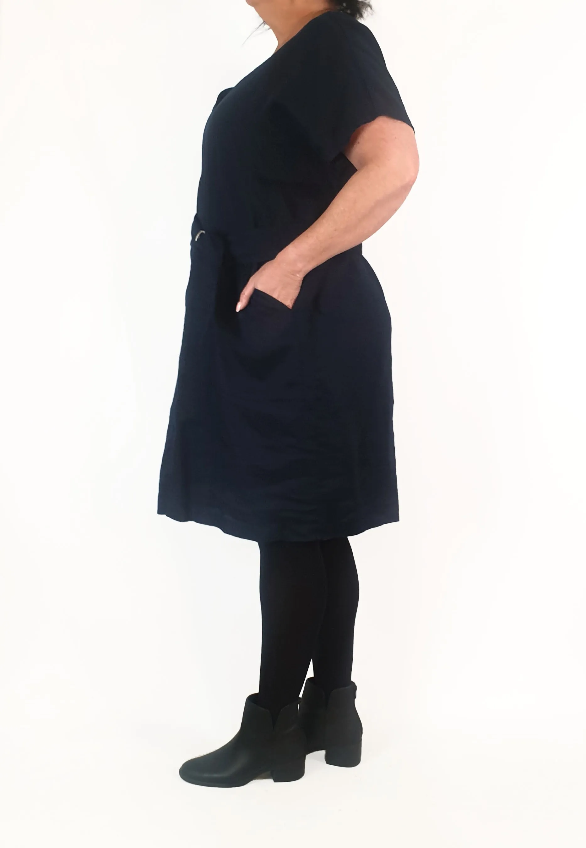 Commonry navy linen dress size 18