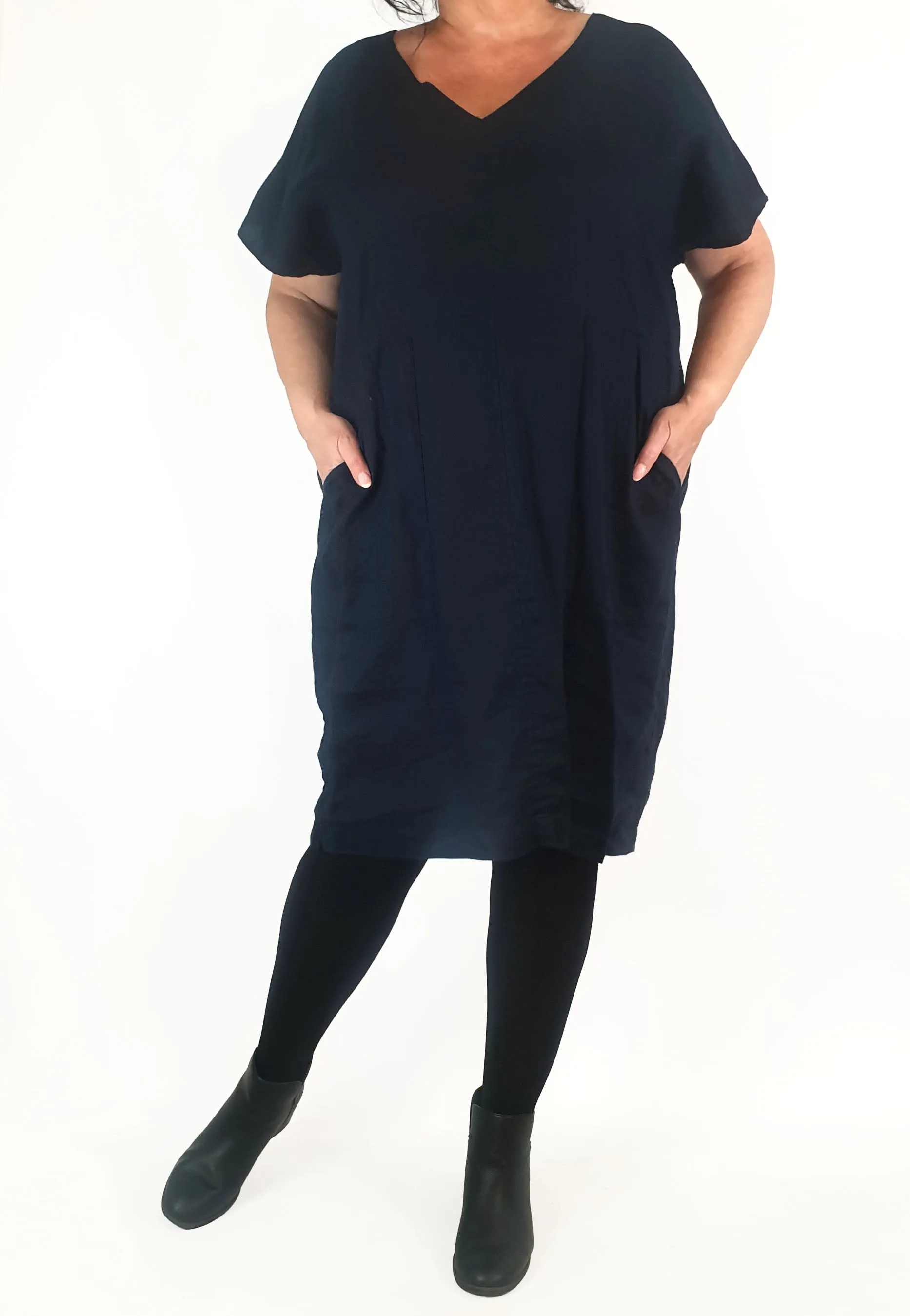 Commonry navy linen dress size 18