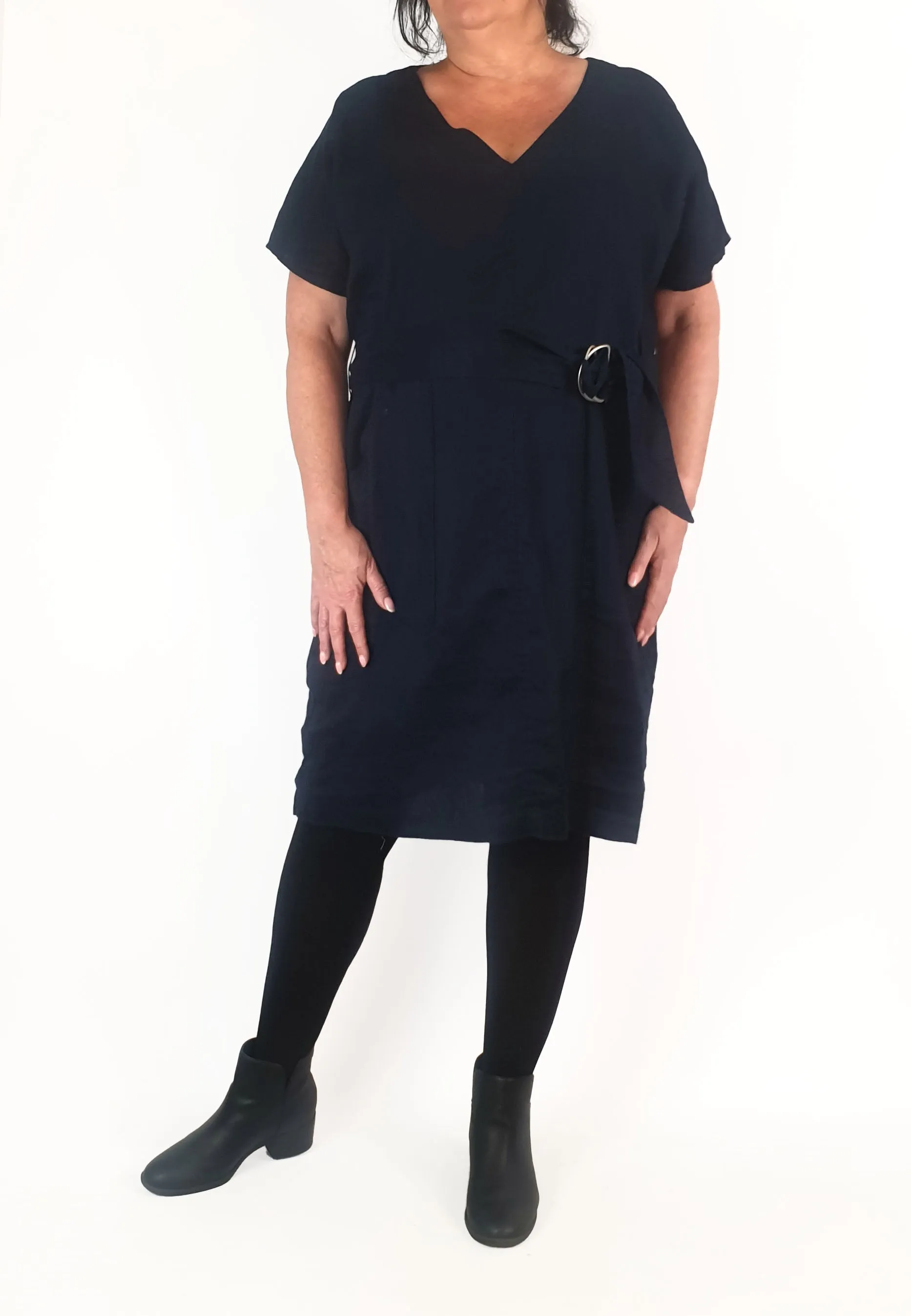Commonry navy linen dress size 18