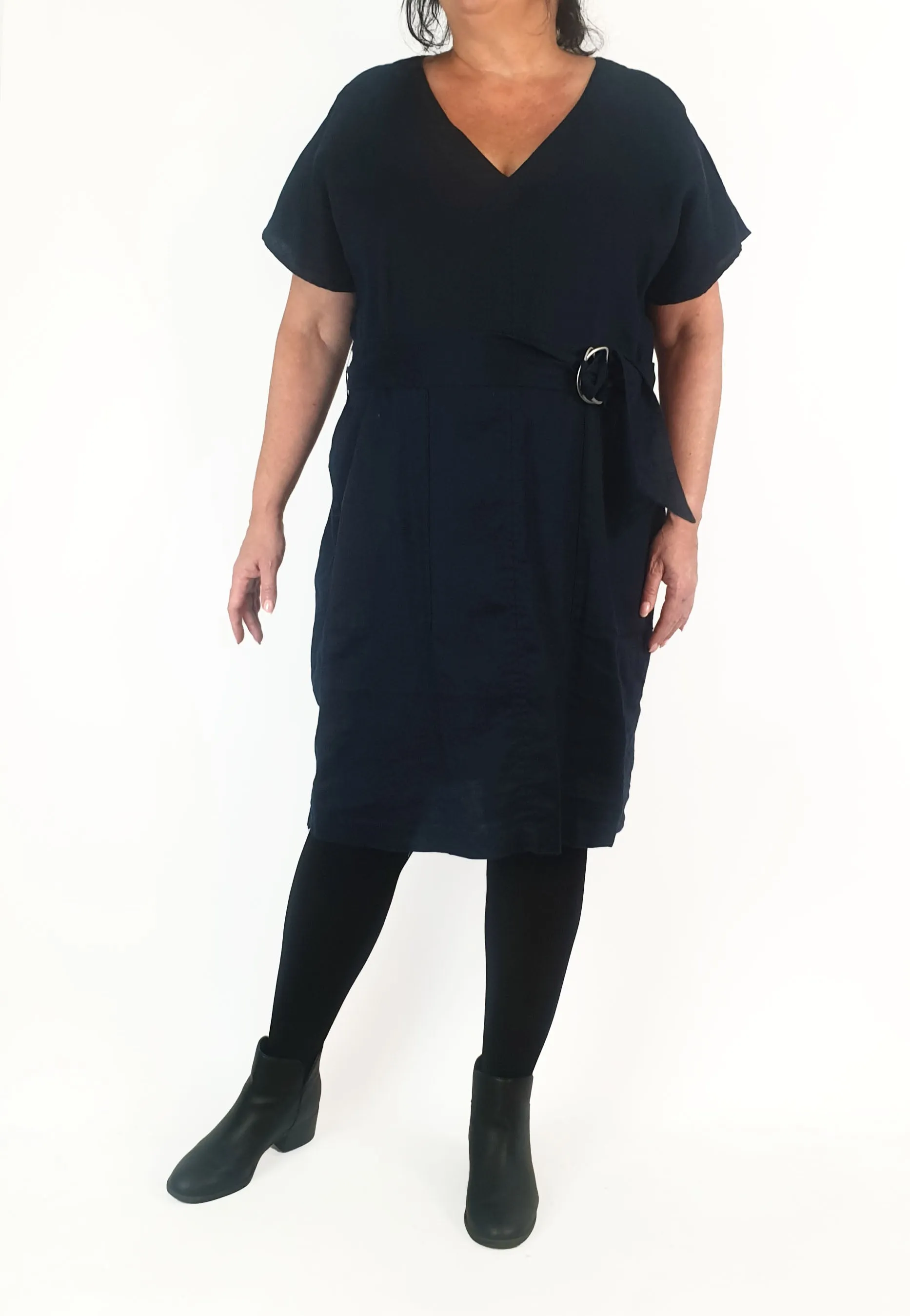 Commonry navy linen dress size 18