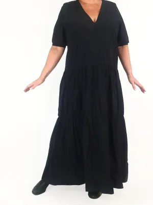 Cos navy maxi tiered dress size 44 (best fits size 16-18)