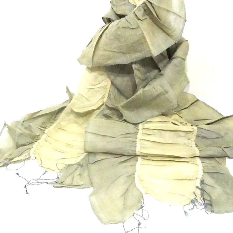 Cotton and Silk Ruffle Scarf