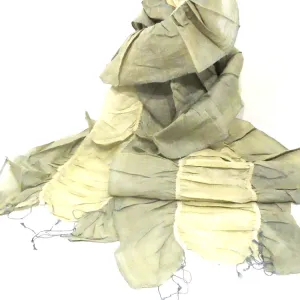 Cotton and Silk Ruffle Scarf