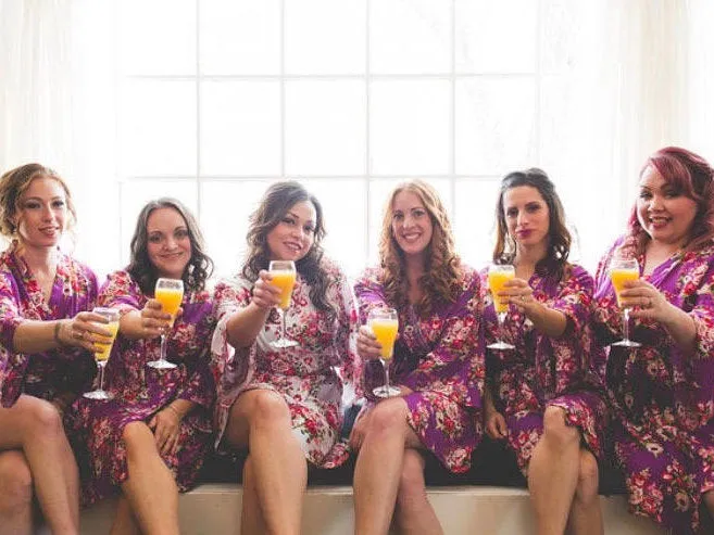 Cotton Bridal Robe ~ Bridesmaid Robes ~ Robe ~ Bridal Robe ~ Bride Robe ~Bridal Party Robes ~ Bridesmaid Gifts ~ Floral Robe ~ Kimono Robe