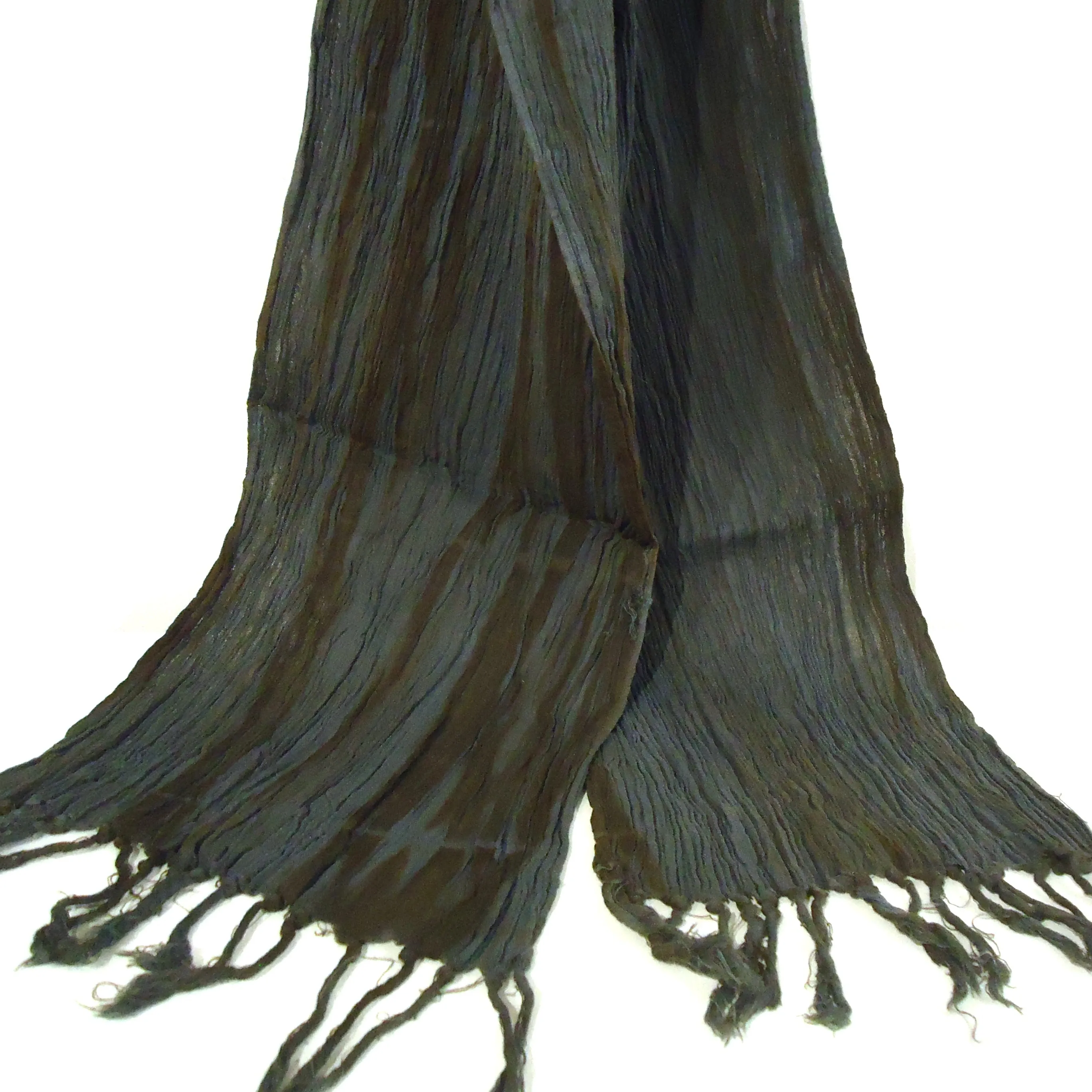 Cotton Crinkle Scarf - Slate