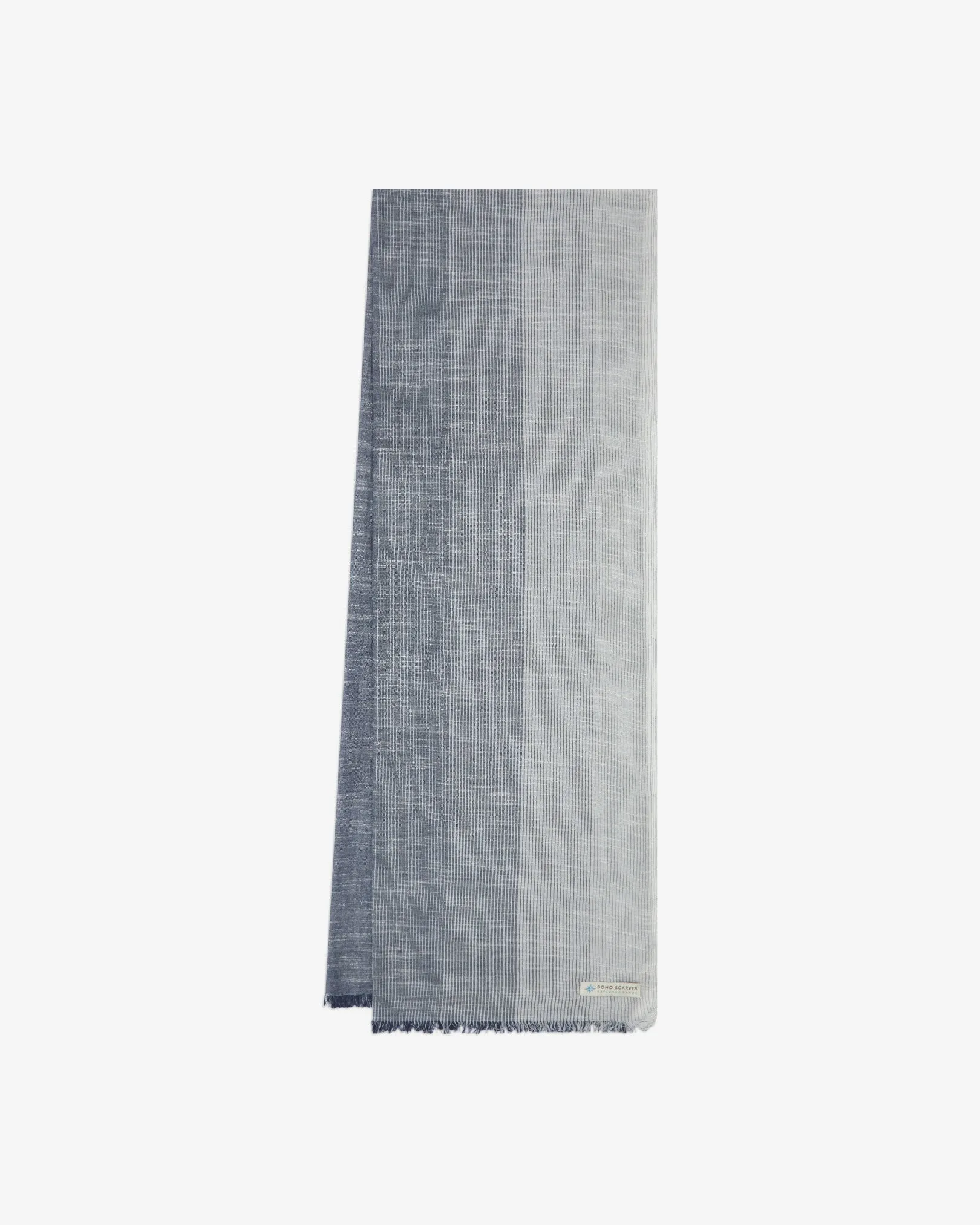 Cotton Scarf in Navy & Cream - The Hargreaves