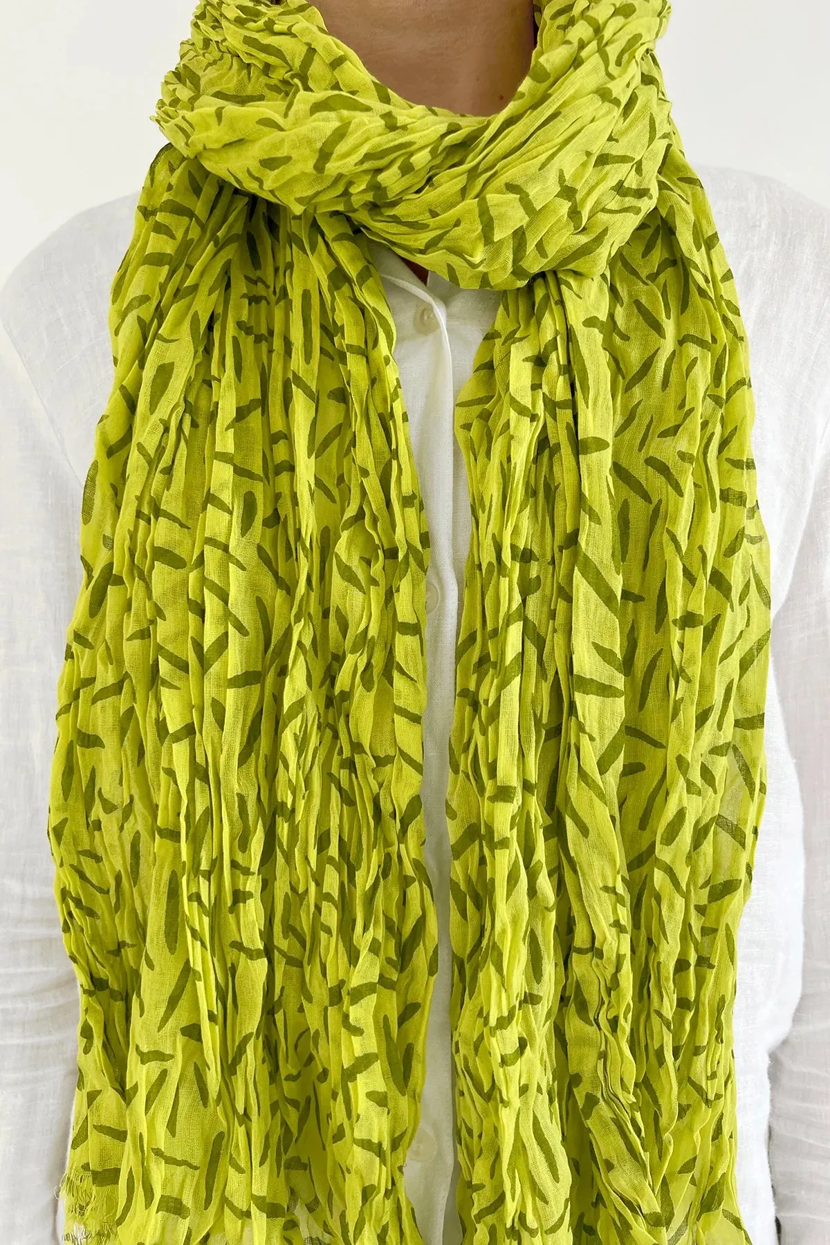 Cotton Scarf in Widget Green/Pine
