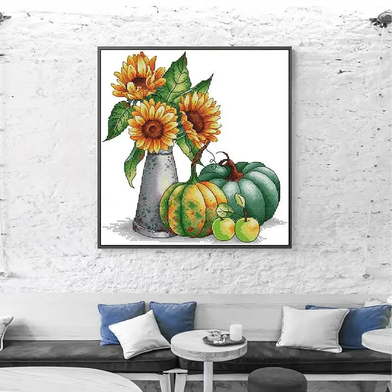 Counted Cross Stitch Kits Sunflower and Pumpkin