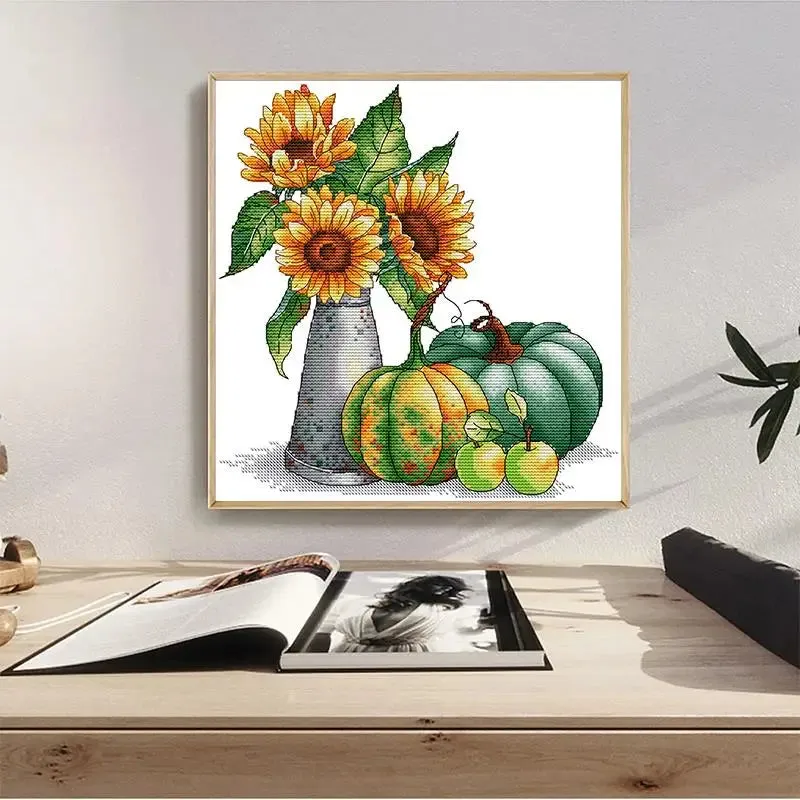 Counted Cross Stitch Kits Sunflower and Pumpkin