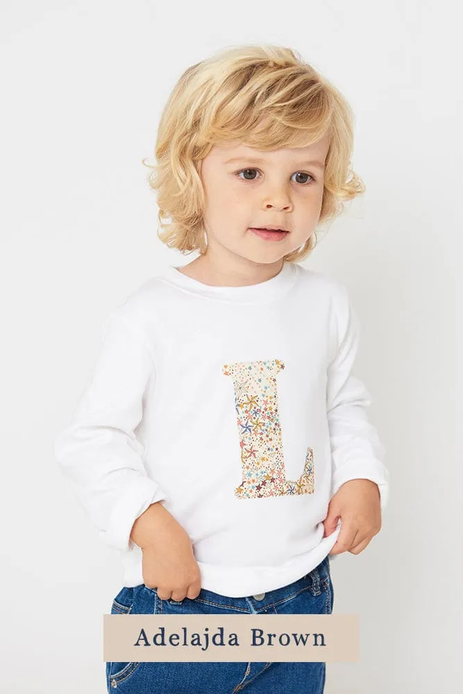 Create Your Own Personalised or Age Liberty Print White T-Shirt