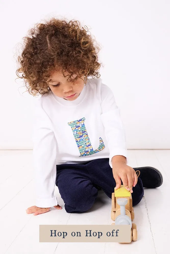 Create Your Own Personalised or Age Liberty Print White T-Shirt