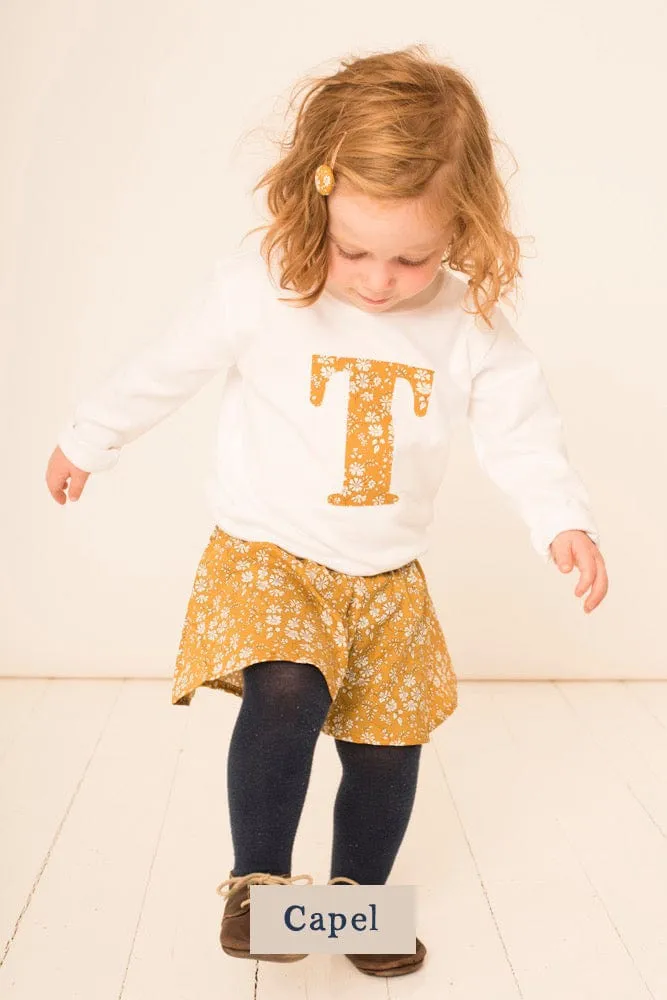 Create Your Own Personalised or Age Liberty Print White T-Shirt