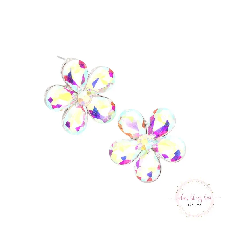 Crystal Bloom - Multi Stud Earrings