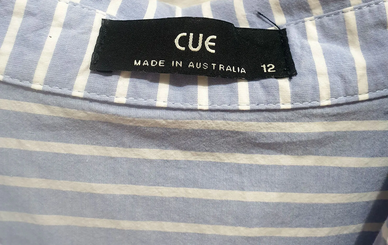 Cue blue striped dress size 10