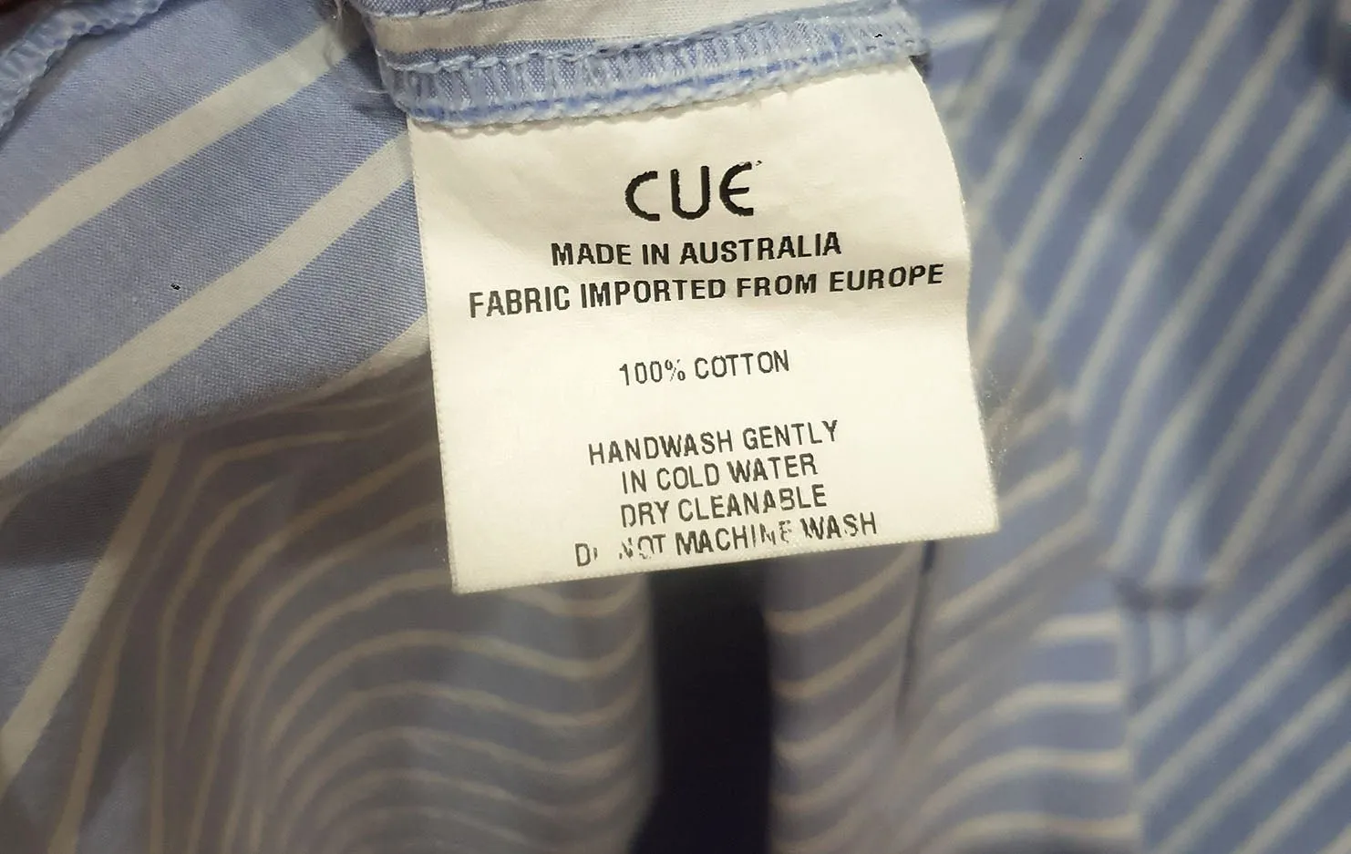 Cue blue striped dress size 10