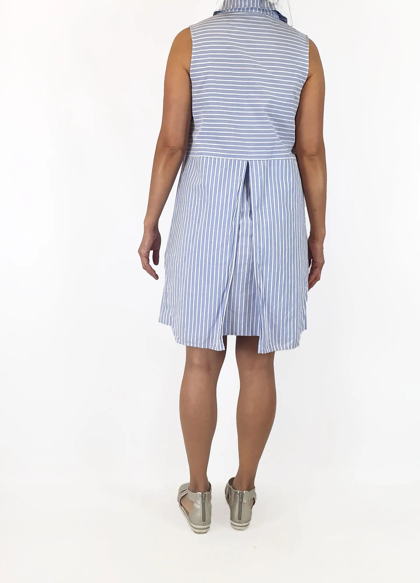 Cue blue striped dress size 10