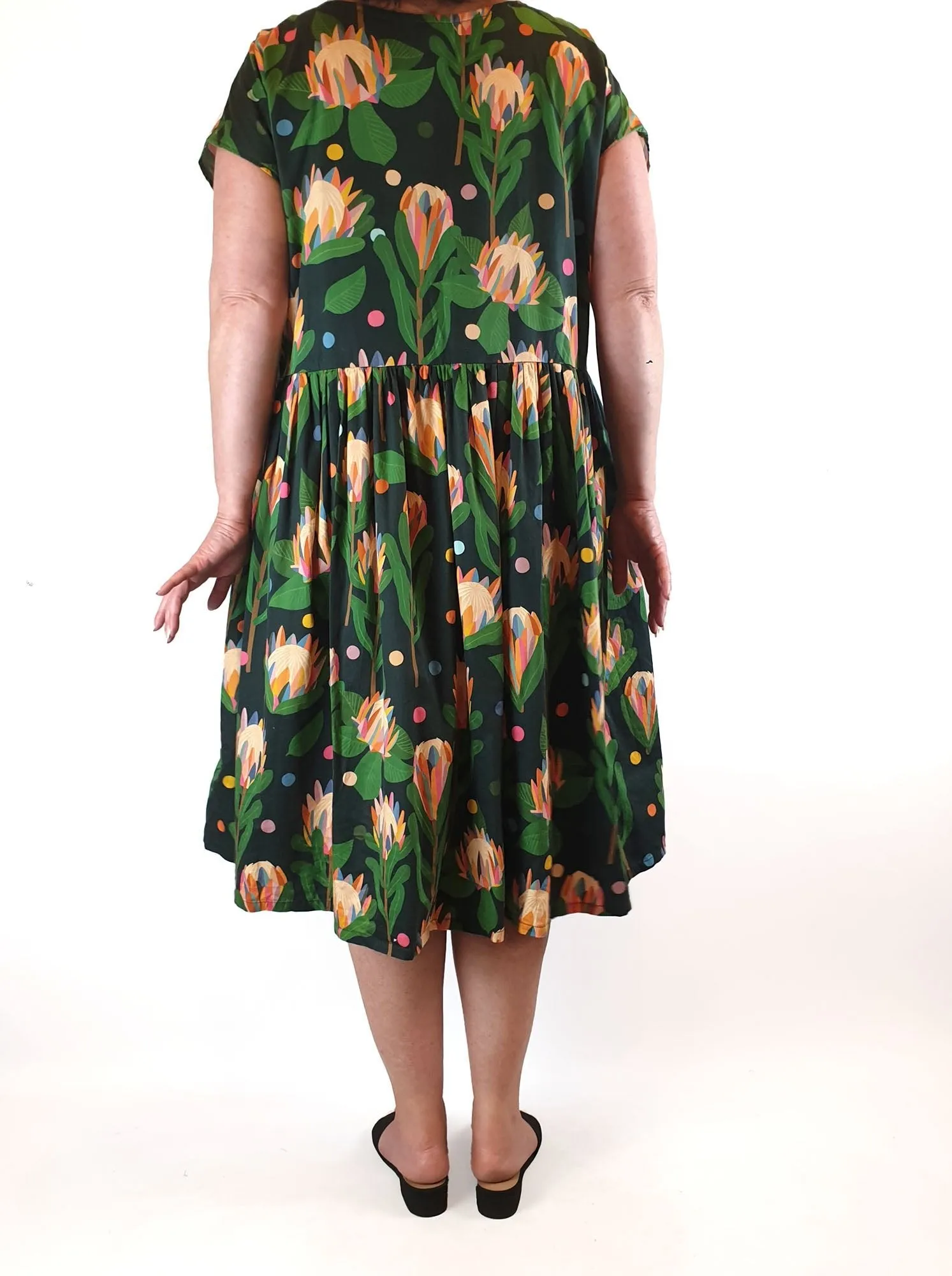 Curvature floral print dress size S (fits size 16-18)