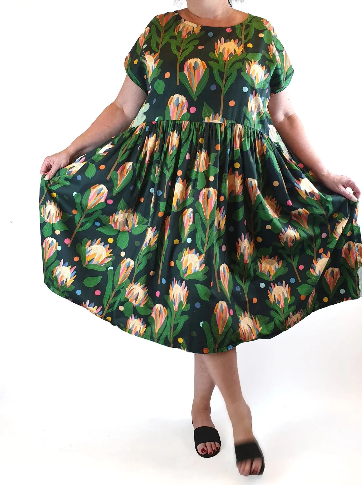 Curvature floral print dress size S (fits size 16-18)