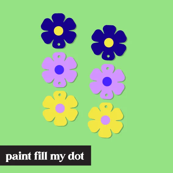 Cutie Bloom Dotted Totem - 3 Pair Set