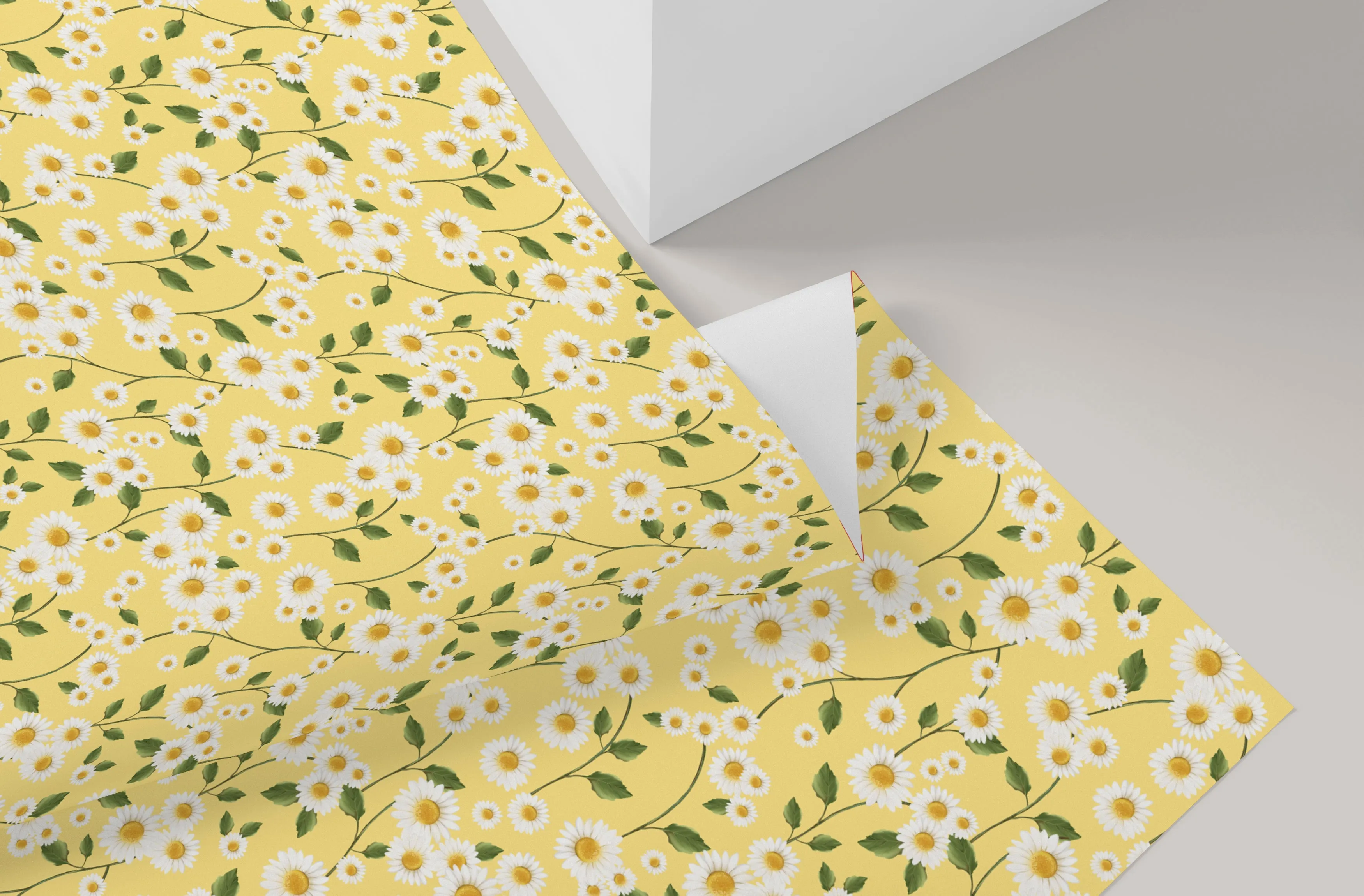 Daisy Flowers Wrapping Paper - 5 Sheets