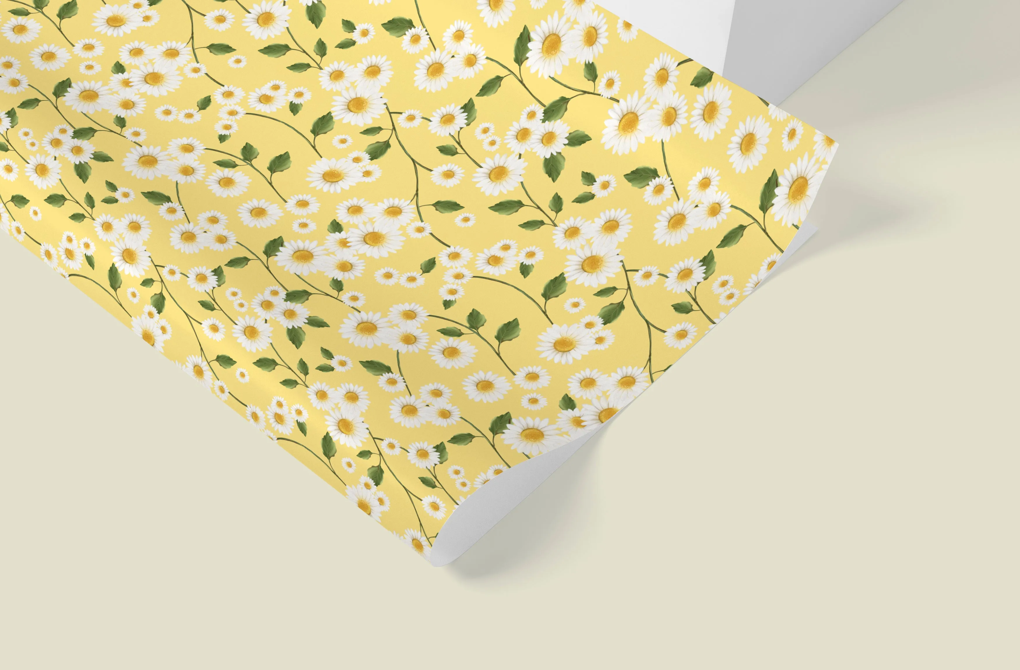 Daisy Flowers Wrapping Paper - 5 Sheets