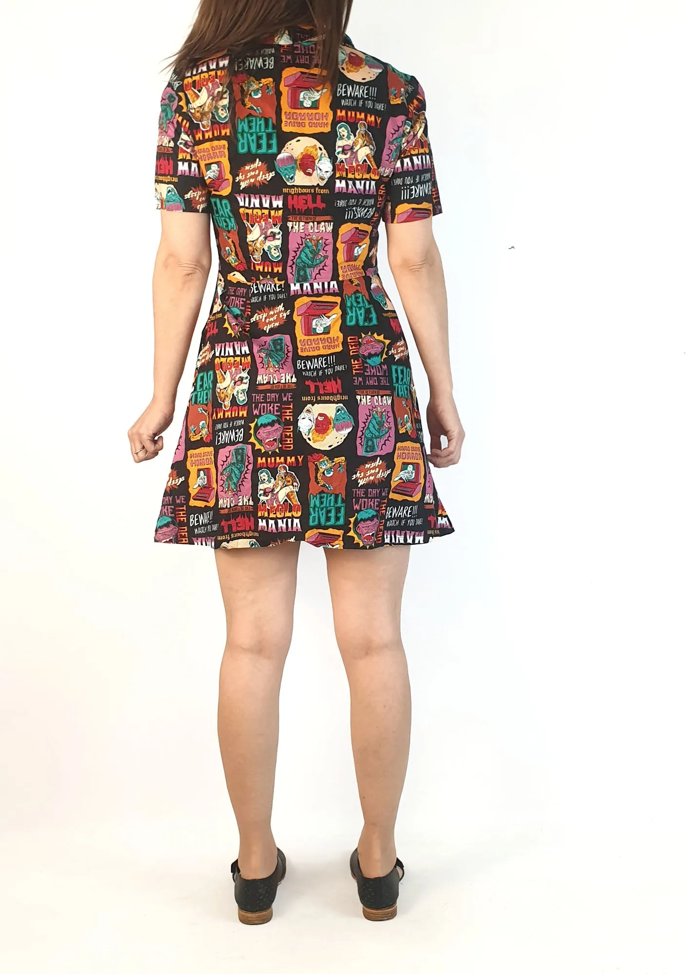 Dangerfield monster print shirt dress size 8