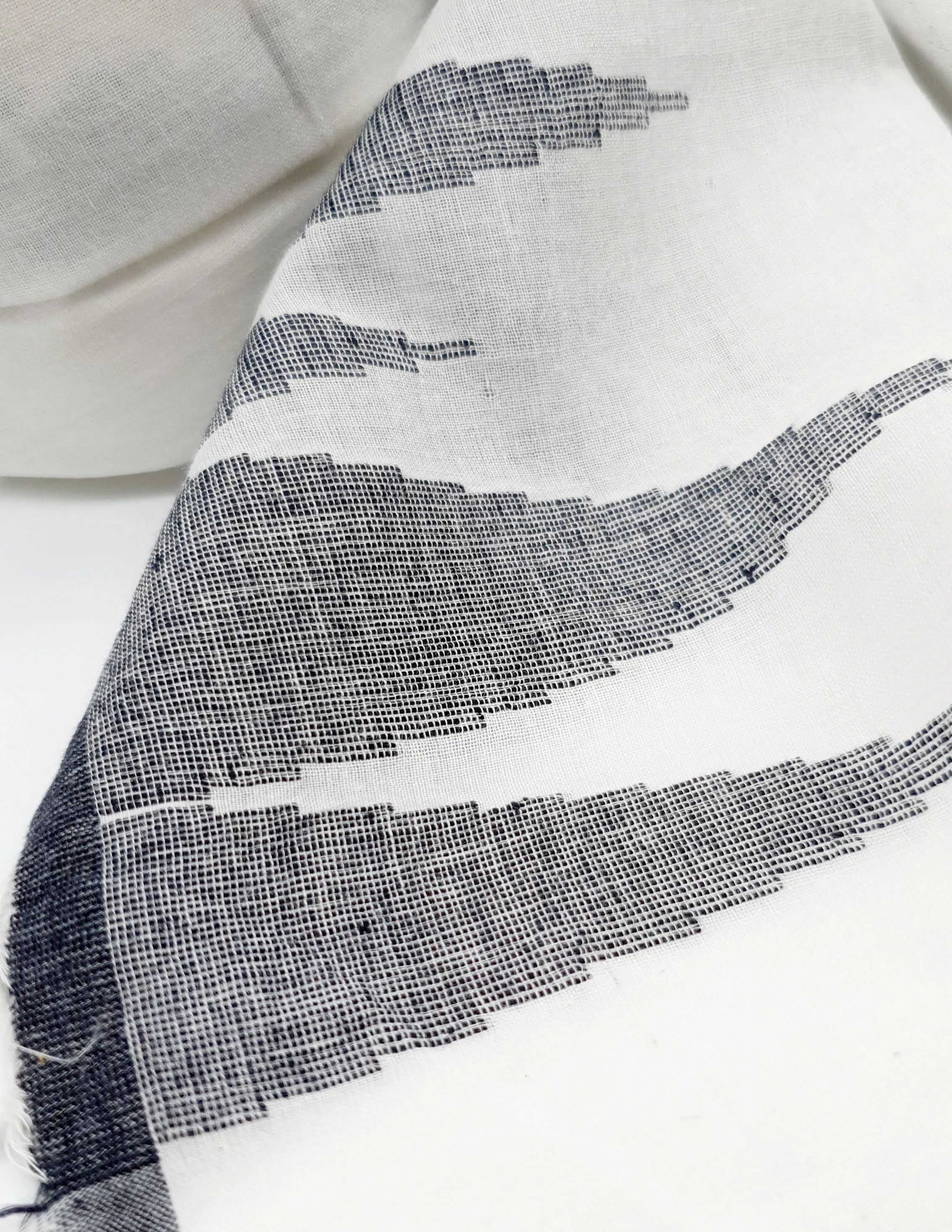 Dark Grey/Off White Graphic Scarf