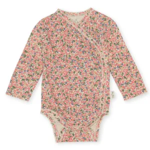 Ditsy Floral Long Sleeve Wrap Bodysuit