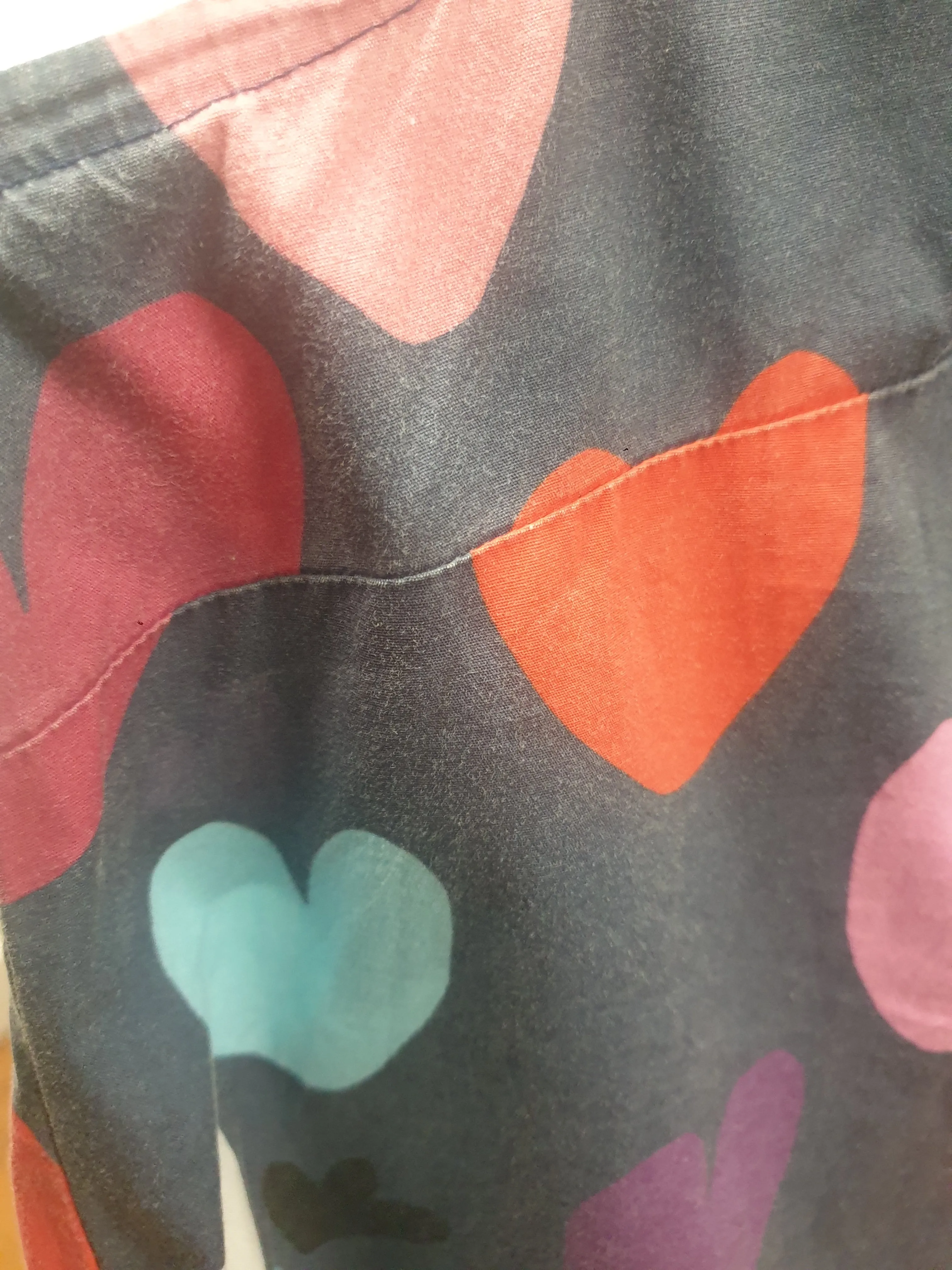 Doops navy dress with heart print size XXXL (note: significant wear)
