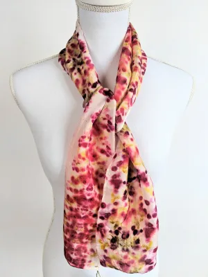 Dot to Dot / Yellow & Purple Eco Print Scarf
