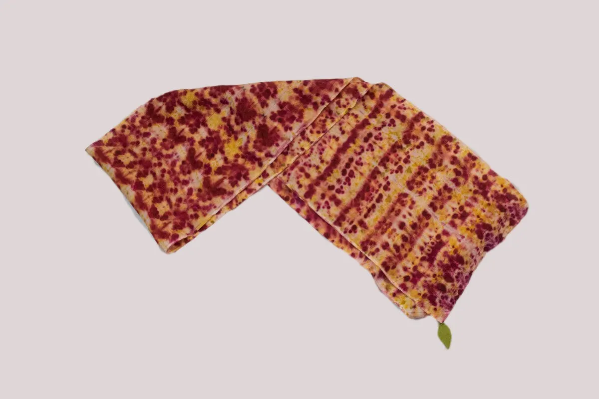 Dot to Dot / Yellow & Purple Eco Print Scarf