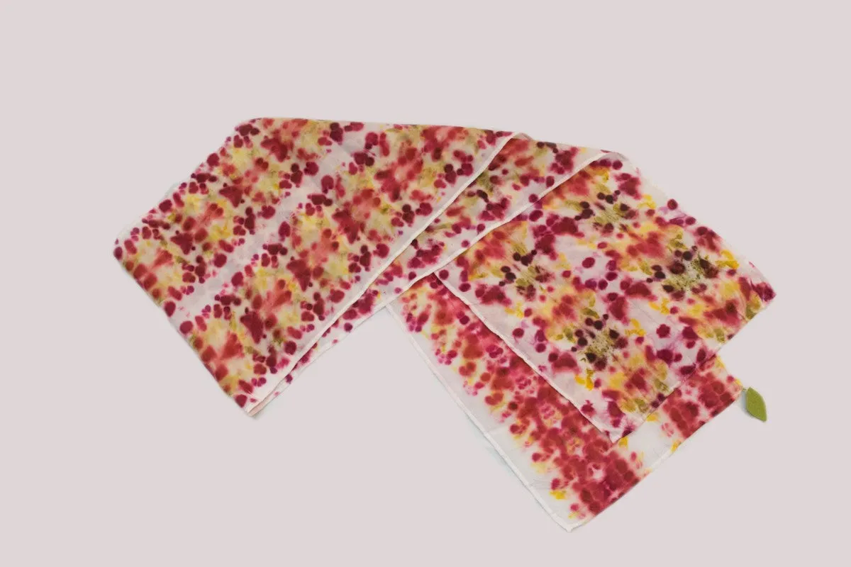 Dot to Dot / Yellow & Purple Eco Print Scarf