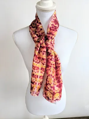 Dot to Dot / Yellow & Purple Eco Print Scarf