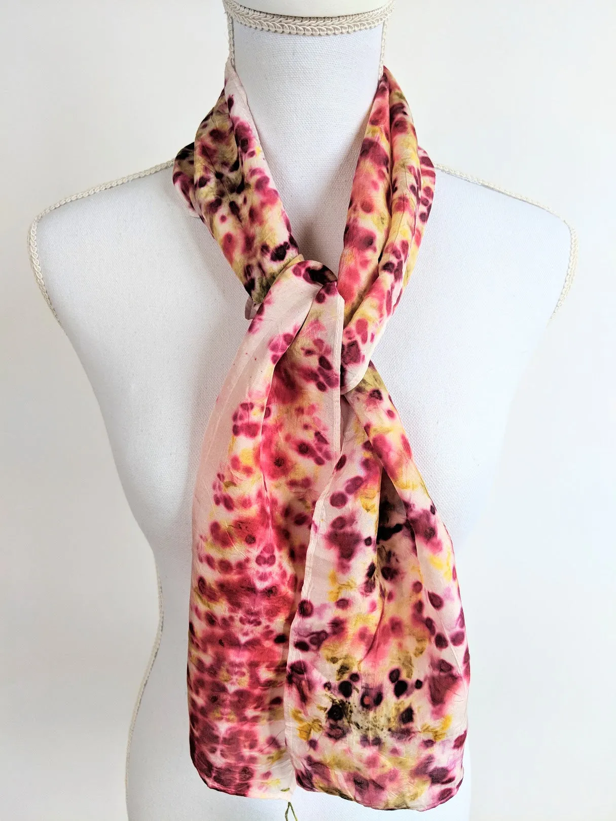 Dot to Dot / Yellow & Purple Eco Print Scarf