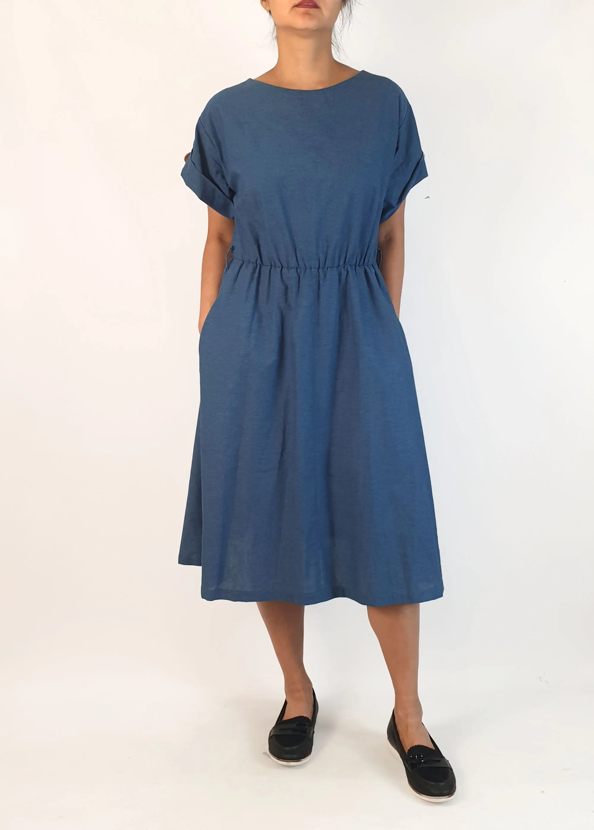 Dragstar blue cotton handmade dress size S