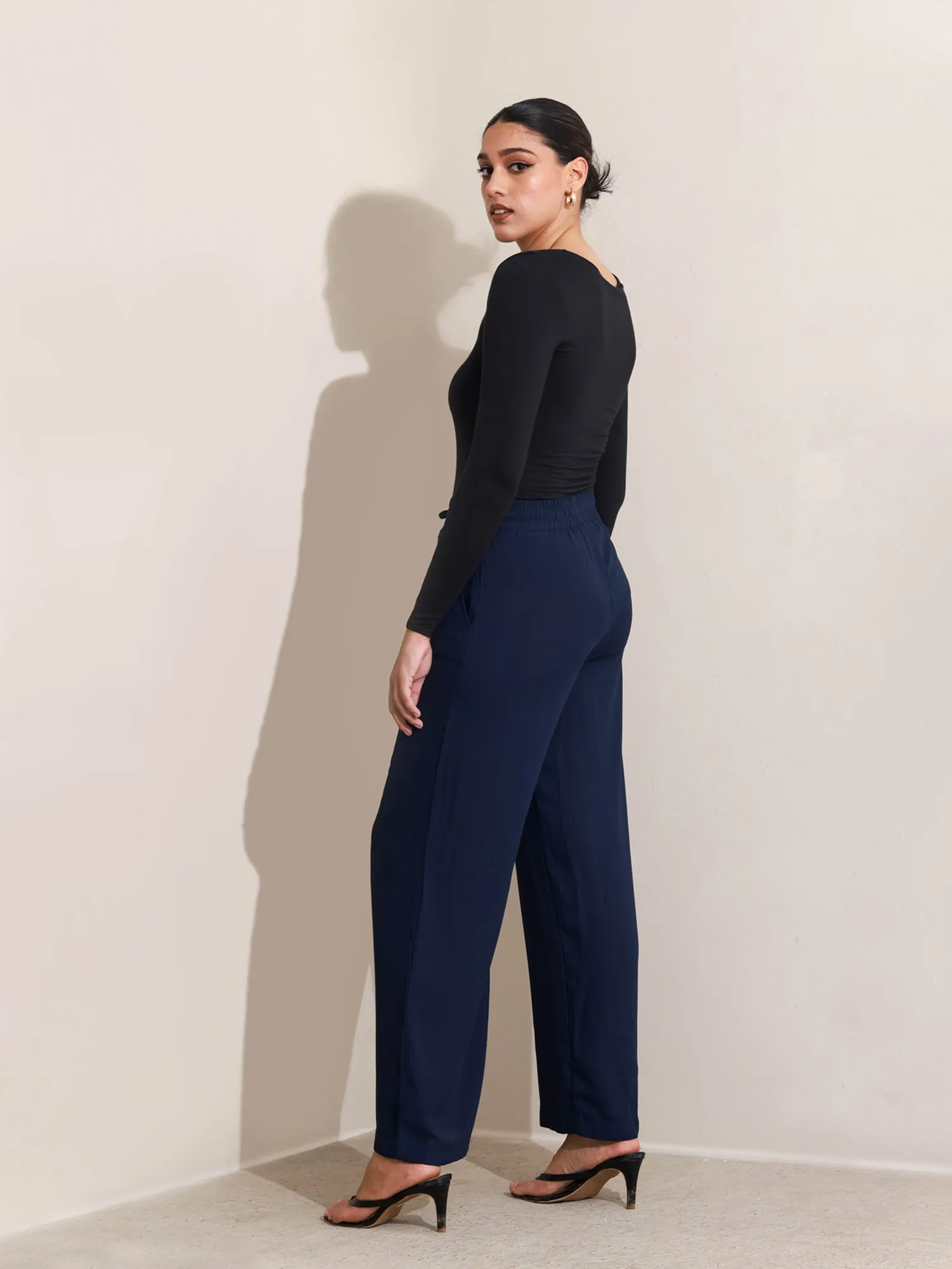 Drawstring Wide Leg Pant