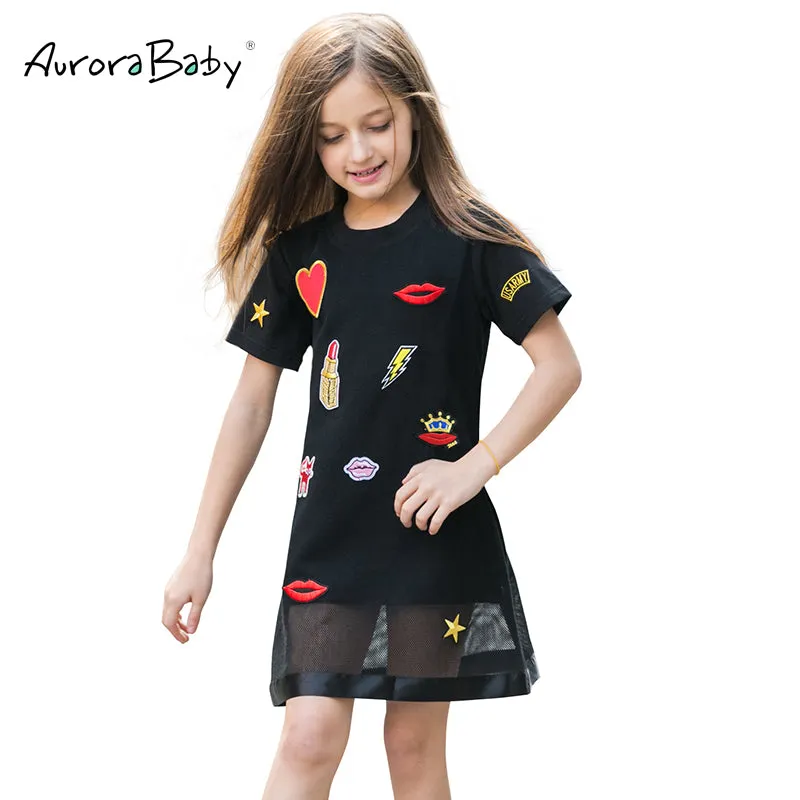 Dresses Black Appliques
