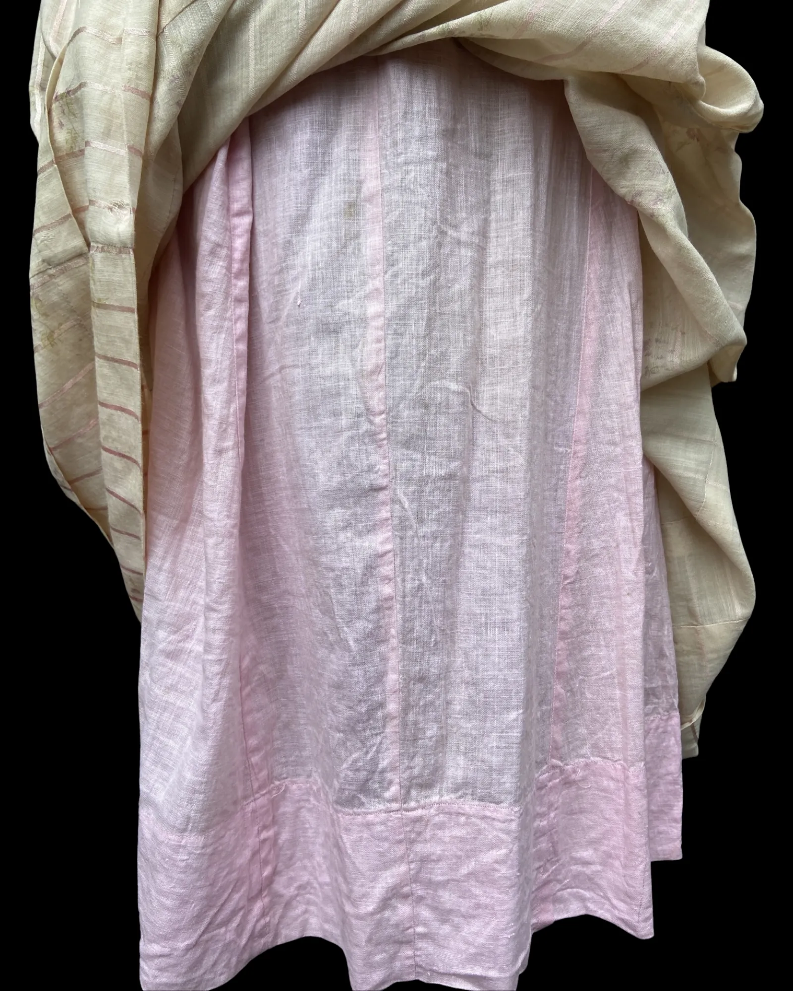 Edwardian Fine Printed Cotton Muslin Pouf Sleeve Dress