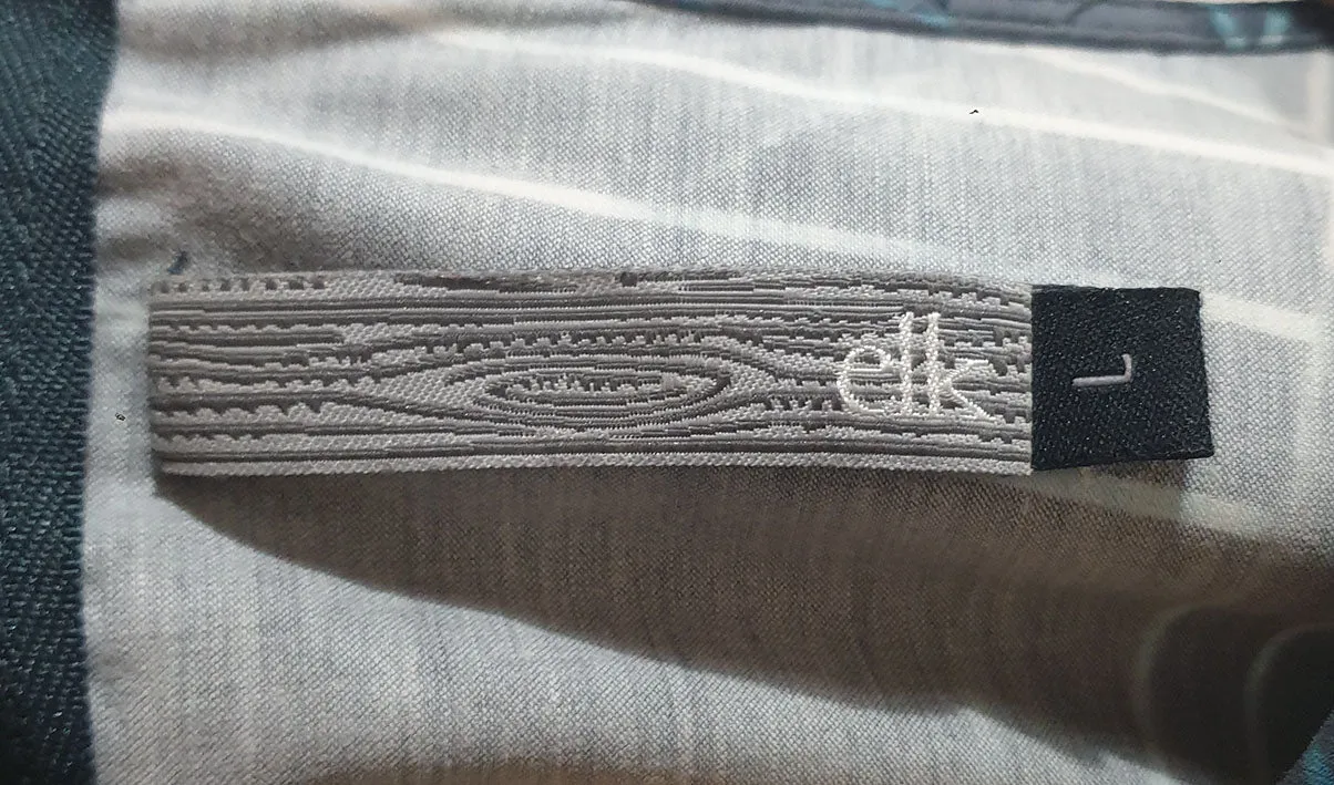 Elk grey blue dress with unique print size L